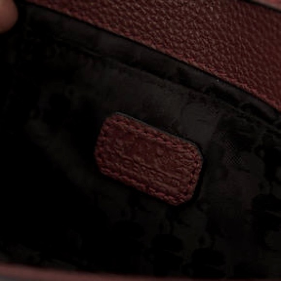 Karl Lagerfeld Elegant Wine Leather Evening Clutch - Picture 8 of 8